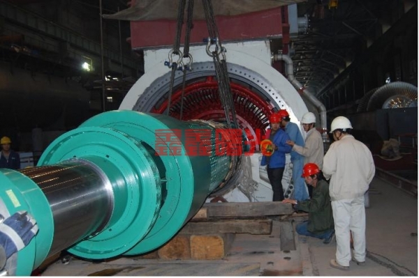 贵州特大型水泵用高压电机维修后安装现场